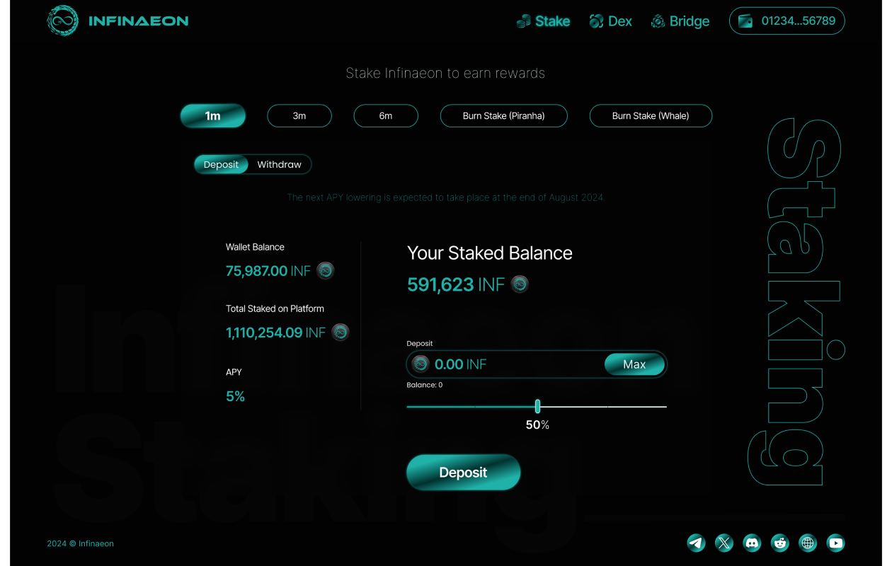 Infinaeon Blockchain DApp design by Web3 UI/UX, featuring a user-friendly interface